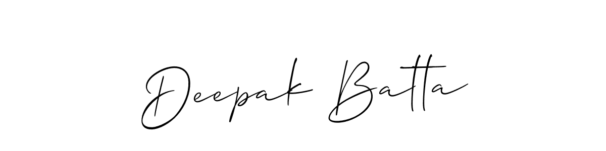 Design your own signature with our free online signature maker. With this signature software, you can create a handwritten (Allison_Script) signature for name Deepak Batta. Deepak Batta signature style 2 images and pictures png