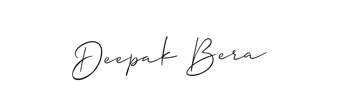 Also we have Deepak Bera name is the best signature style. Create professional handwritten signature collection using Allison_Script autograph style. Deepak Bera signature style 2 images and pictures png