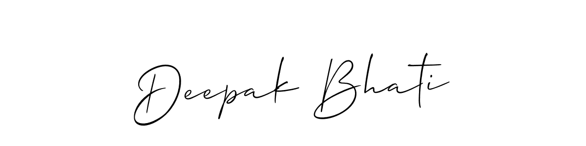 Deepak Bhati stylish signature style. Best Handwritten Sign (Allison_Script) for my name. Handwritten Signature Collection Ideas for my name Deepak Bhati. Deepak Bhati signature style 2 images and pictures png