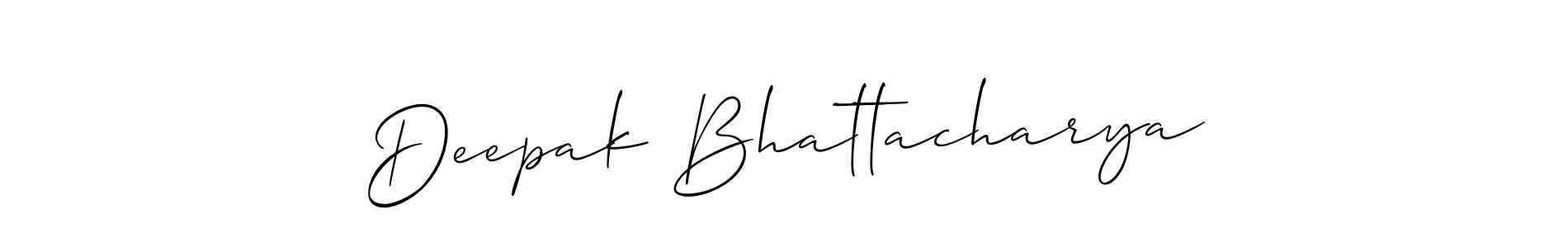 Also You can easily find your signature by using the search form. We will create Deepak Bhattacharya name handwritten signature images for you free of cost using Allison_Script sign style. Deepak Bhattacharya signature style 2 images and pictures png