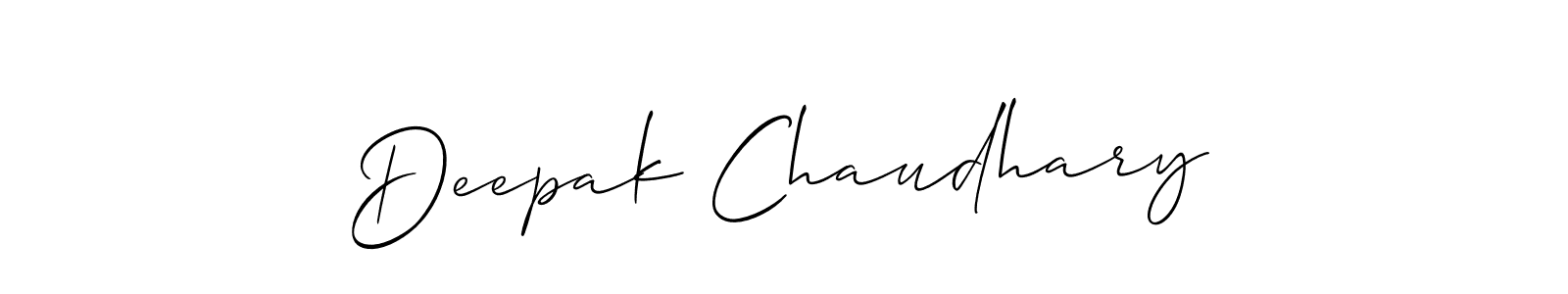 Use a signature maker to create a handwritten signature online. With this signature software, you can design (Allison_Script) your own signature for name Deepak Chaudhary. Deepak Chaudhary signature style 2 images and pictures png