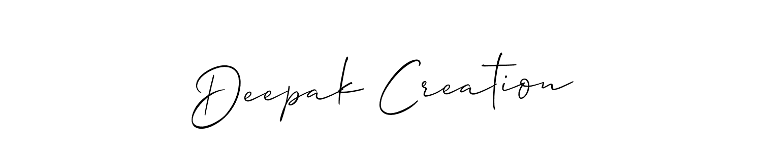 if you are searching for the best signature style for your name Deepak Creation. so please give up your signature search. here we have designed multiple signature styles  using Allison_Script. Deepak Creation signature style 2 images and pictures png