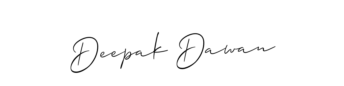 How to make Deepak Dawan name signature. Use Allison_Script style for creating short signs online. This is the latest handwritten sign. Deepak Dawan signature style 2 images and pictures png