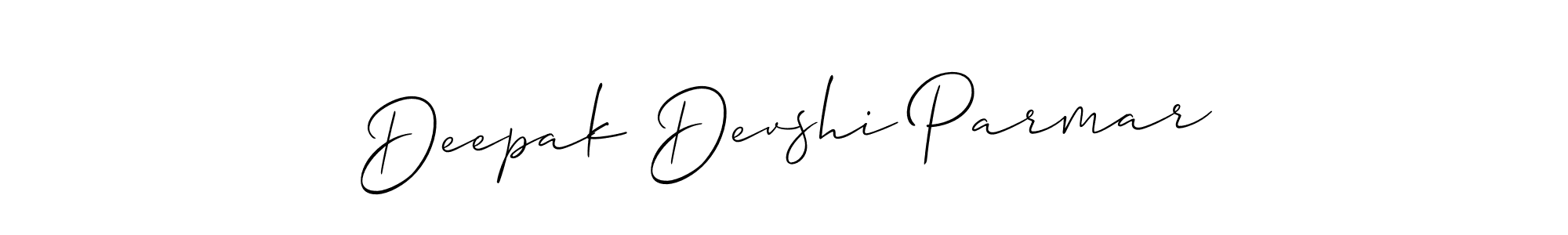 Design your own signature with our free online signature maker. With this signature software, you can create a handwritten (Allison_Script) signature for name Deepak Devshi Parmar. Deepak Devshi Parmar signature style 2 images and pictures png