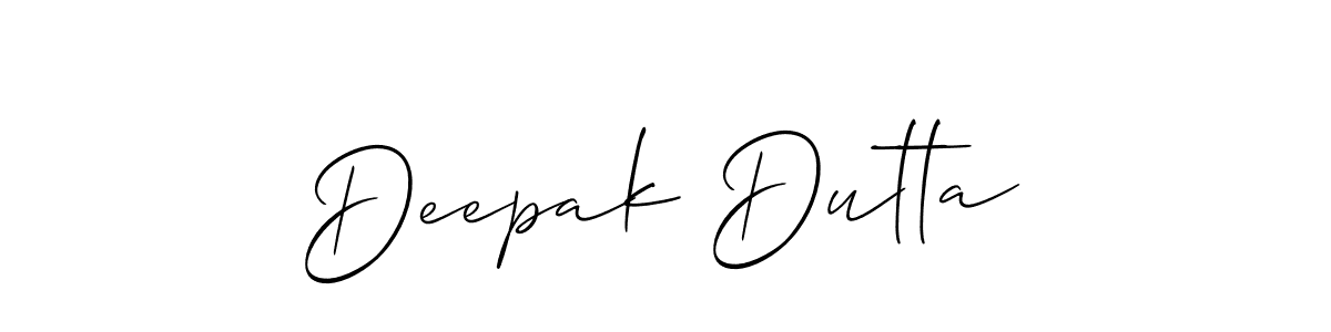 The best way (Allison_Script) to make a short signature is to pick only two or three words in your name. The name Deepak Dutta include a total of six letters. For converting this name. Deepak Dutta signature style 2 images and pictures png