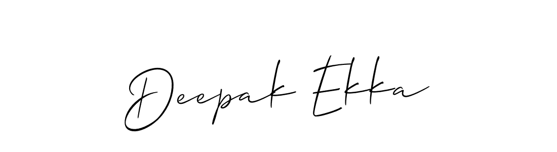 Deepak Ekka stylish signature style. Best Handwritten Sign (Allison_Script) for my name. Handwritten Signature Collection Ideas for my name Deepak Ekka. Deepak Ekka signature style 2 images and pictures png