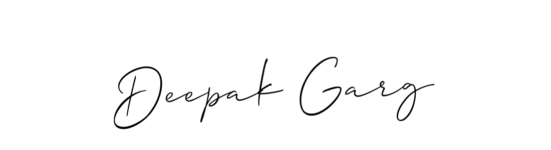 Use a signature maker to create a handwritten signature online. With this signature software, you can design (Allison_Script) your own signature for name Deepak Garg. Deepak Garg signature style 2 images and pictures png