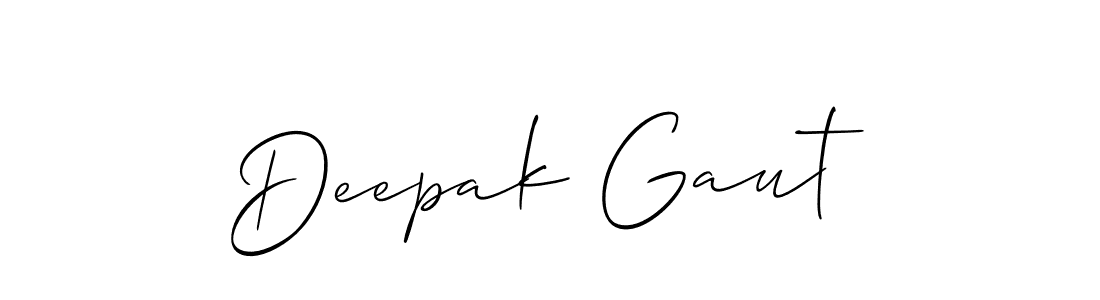 How to make Deepak Gaut name signature. Use Allison_Script style for creating short signs online. This is the latest handwritten sign. Deepak Gaut signature style 2 images and pictures png