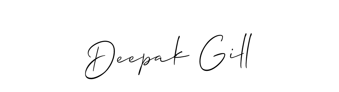 You should practise on your own different ways (Allison_Script) to write your name (Deepak Gill) in signature. don't let someone else do it for you. Deepak Gill signature style 2 images and pictures png