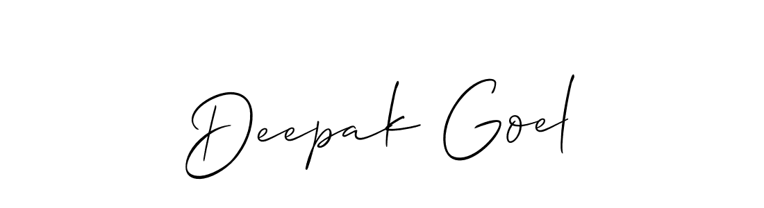 Deepak Goel stylish signature style. Best Handwritten Sign (Allison_Script) for my name. Handwritten Signature Collection Ideas for my name Deepak Goel. Deepak Goel signature style 2 images and pictures png