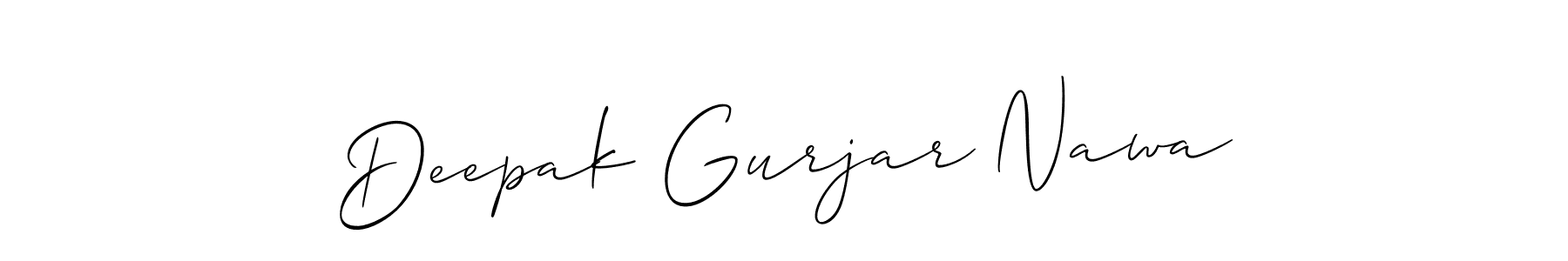 How to make Deepak Gurjar Nawa signature? Allison_Script is a professional autograph style. Create handwritten signature for Deepak Gurjar Nawa name. Deepak Gurjar Nawa signature style 2 images and pictures png