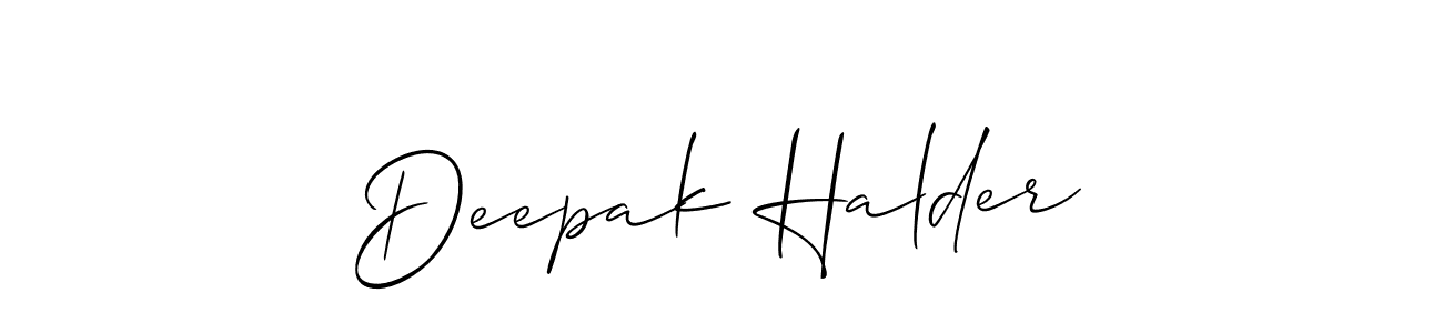 How to make Deepak Halder name signature. Use Allison_Script style for creating short signs online. This is the latest handwritten sign. Deepak Halder signature style 2 images and pictures png