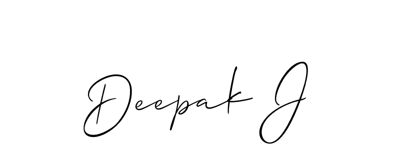 How to make Deepak J signature? Allison_Script is a professional autograph style. Create handwritten signature for Deepak J name. Deepak J signature style 2 images and pictures png
