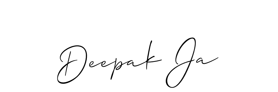 How to make Deepak Ja name signature. Use Allison_Script style for creating short signs online. This is the latest handwritten sign. Deepak Ja signature style 2 images and pictures png