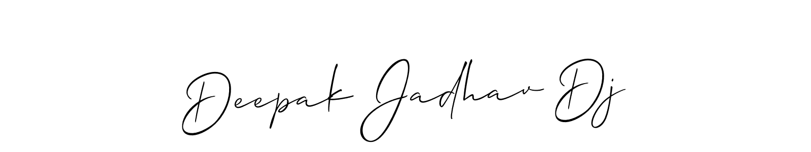 Make a beautiful signature design for name Deepak Jadhav Dj. With this signature (Allison_Script) style, you can create a handwritten signature for free. Deepak Jadhav Dj signature style 2 images and pictures png