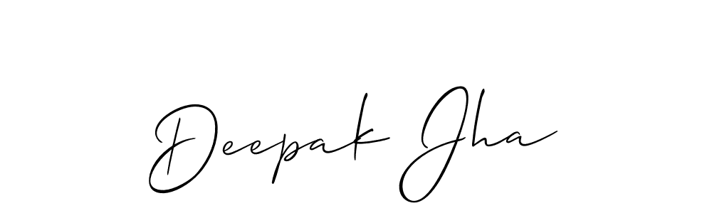 Make a beautiful signature design for name Deepak Jha. With this signature (Allison_Script) style, you can create a handwritten signature for free. Deepak Jha signature style 2 images and pictures png