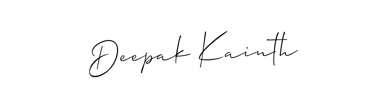 Deepak Kainth stylish signature style. Best Handwritten Sign (Allison_Script) for my name. Handwritten Signature Collection Ideas for my name Deepak Kainth. Deepak Kainth signature style 2 images and pictures png