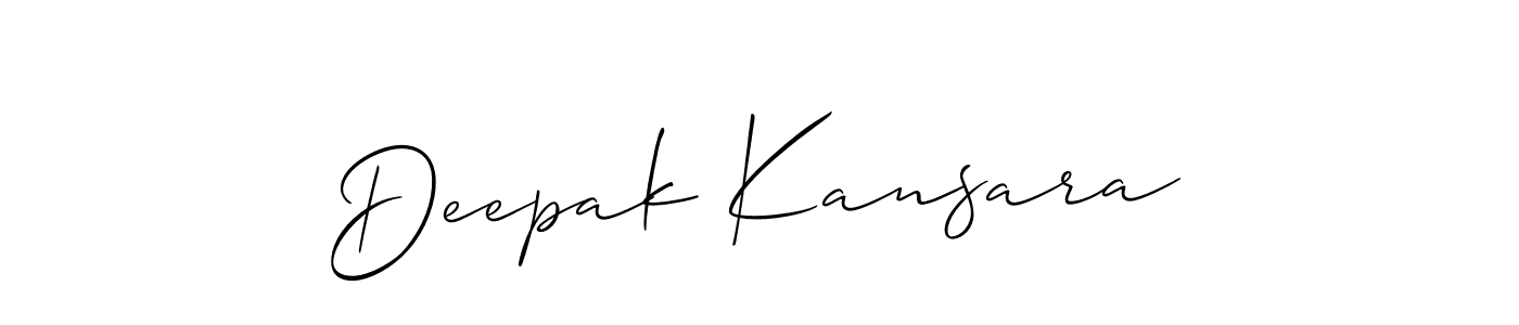 Deepak Kansara stylish signature style. Best Handwritten Sign (Allison_Script) for my name. Handwritten Signature Collection Ideas for my name Deepak Kansara. Deepak Kansara signature style 2 images and pictures png