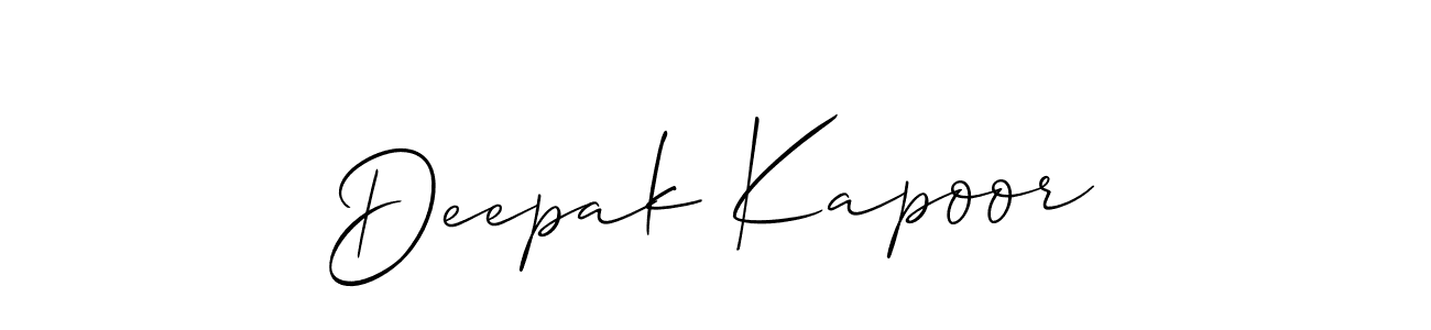 Also we have Deepak Kapoor name is the best signature style. Create professional handwritten signature collection using Allison_Script autograph style. Deepak Kapoor signature style 2 images and pictures png