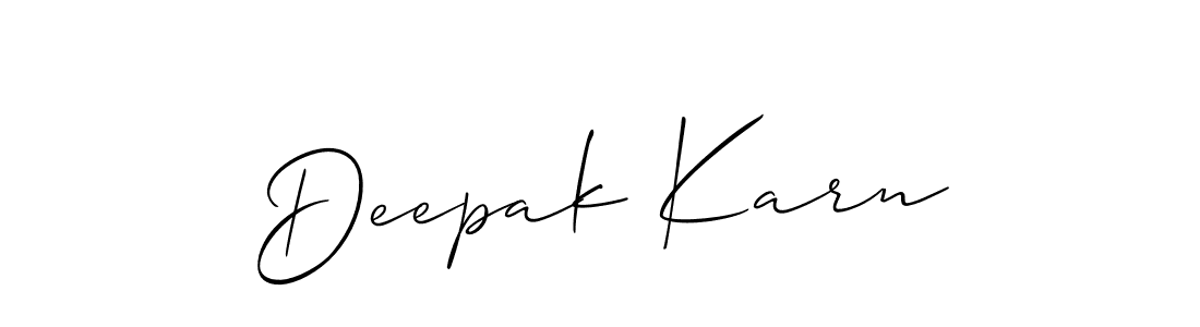 Make a short Deepak Karn signature style. Manage your documents anywhere anytime using Allison_Script. Create and add eSignatures, submit forms, share and send files easily. Deepak Karn signature style 2 images and pictures png