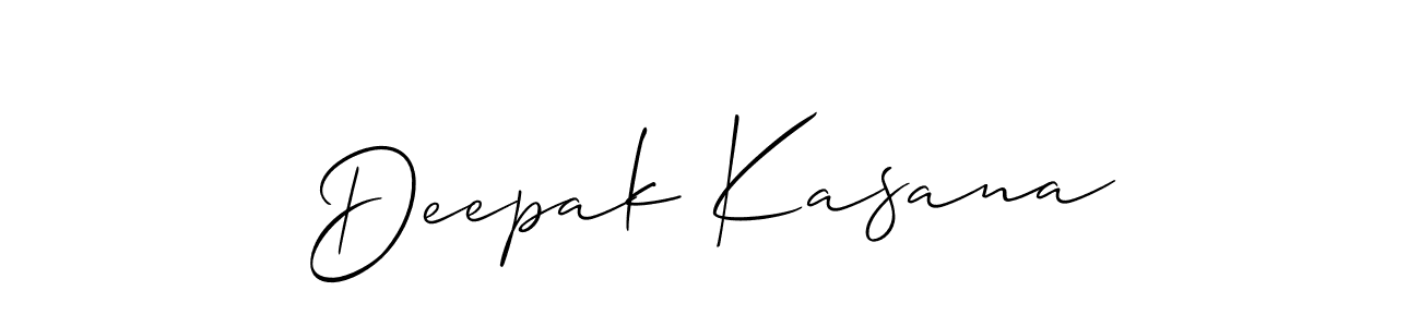 Make a beautiful signature design for name Deepak Kasana. With this signature (Allison_Script) style, you can create a handwritten signature for free. Deepak Kasana signature style 2 images and pictures png