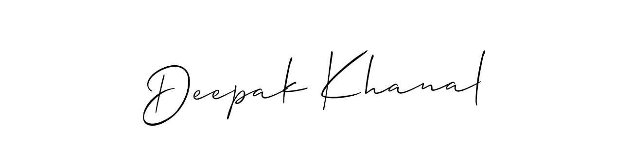 Deepak Khanal stylish signature style. Best Handwritten Sign (Allison_Script) for my name. Handwritten Signature Collection Ideas for my name Deepak Khanal. Deepak Khanal signature style 2 images and pictures png