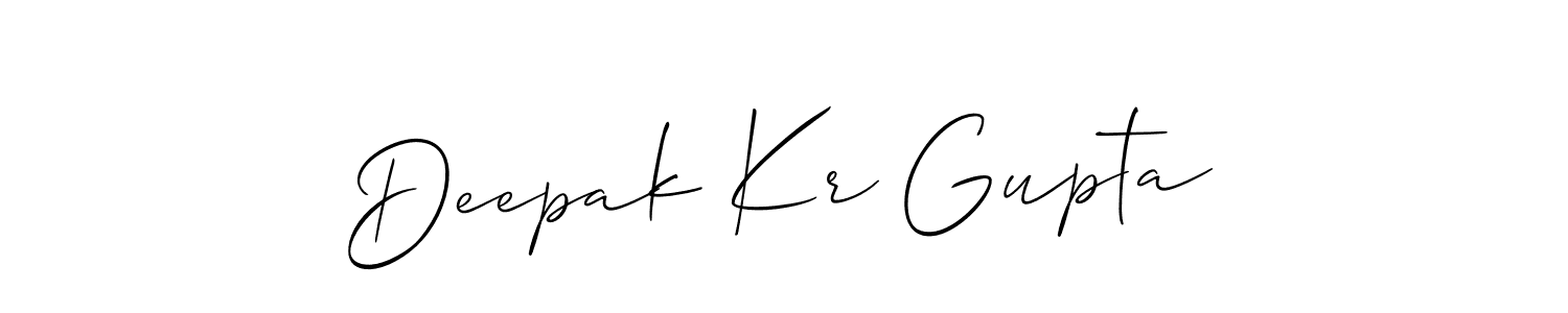 Allison_Script is a professional signature style that is perfect for those who want to add a touch of class to their signature. It is also a great choice for those who want to make their signature more unique. Get Deepak Kr Gupta name to fancy signature for free. Deepak Kr Gupta signature style 2 images and pictures png
