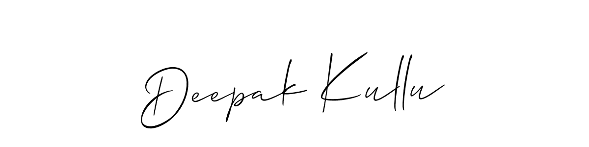 Make a beautiful signature design for name Deepak Kullu. With this signature (Allison_Script) style, you can create a handwritten signature for free. Deepak Kullu signature style 2 images and pictures png