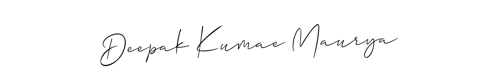 How to make Deepak Kumae Maurya name signature. Use Allison_Script style for creating short signs online. This is the latest handwritten sign. Deepak Kumae Maurya signature style 2 images and pictures png