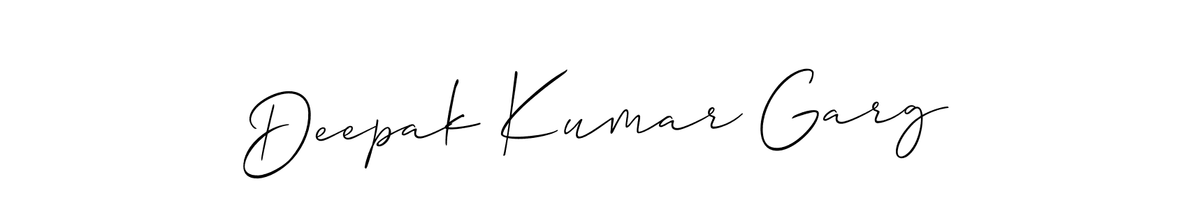 if you are searching for the best signature style for your name Deepak Kumar Garg. so please give up your signature search. here we have designed multiple signature styles  using Allison_Script. Deepak Kumar Garg signature style 2 images and pictures png
