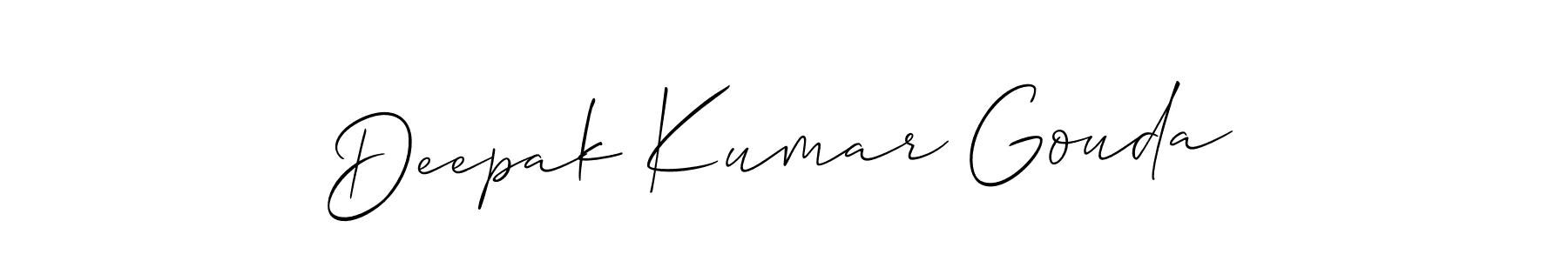 Create a beautiful signature design for name Deepak Kumar Gouda. With this signature (Allison_Script) fonts, you can make a handwritten signature for free. Deepak Kumar Gouda signature style 2 images and pictures png