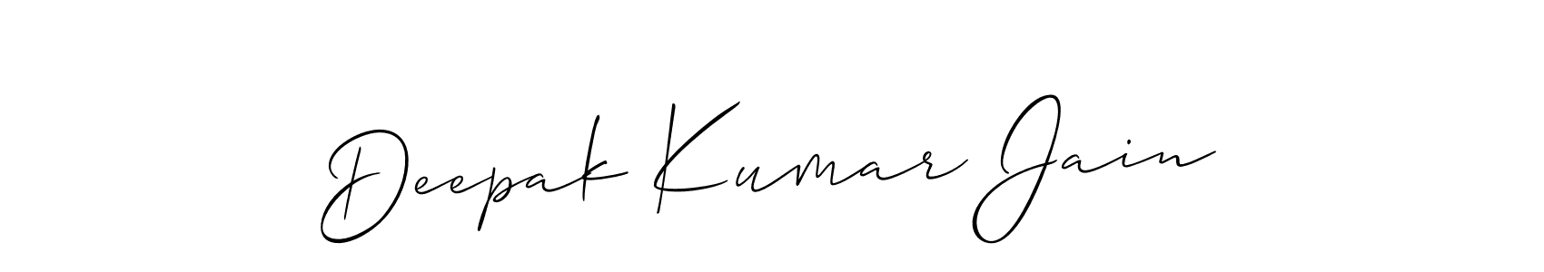 You should practise on your own different ways (Allison_Script) to write your name (Deepak Kumar Jain) in signature. don't let someone else do it for you. Deepak Kumar Jain signature style 2 images and pictures png