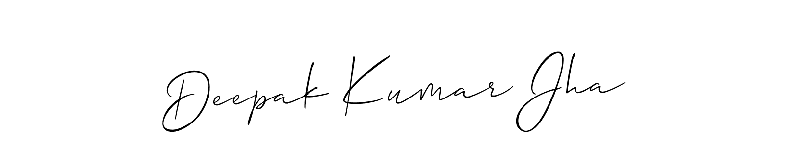 Design your own signature with our free online signature maker. With this signature software, you can create a handwritten (Allison_Script) signature for name Deepak Kumar Jha. Deepak Kumar Jha signature style 2 images and pictures png