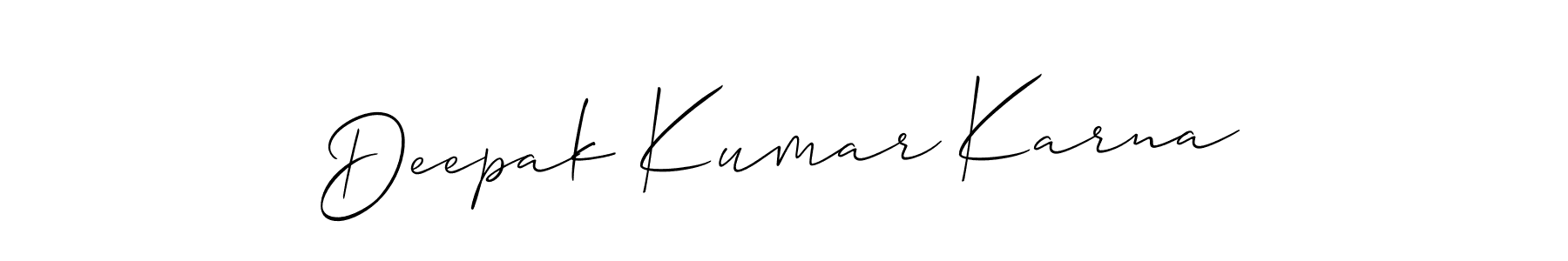 You should practise on your own different ways (Allison_Script) to write your name (Deepak Kumar Karna) in signature. don't let someone else do it for you. Deepak Kumar Karna signature style 2 images and pictures png