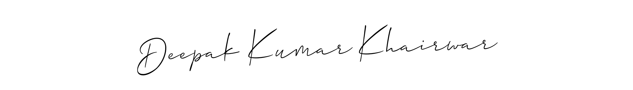 Design your own signature with our free online signature maker. With this signature software, you can create a handwritten (Allison_Script) signature for name Deepak Kumar Khairwar. Deepak Kumar Khairwar signature style 2 images and pictures png