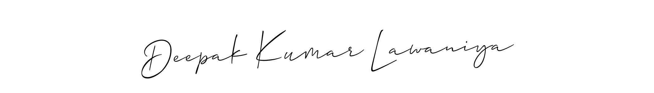 Also we have Deepak Kumar Lawaniya name is the best signature style. Create professional handwritten signature collection using Allison_Script autograph style. Deepak Kumar Lawaniya signature style 2 images and pictures png