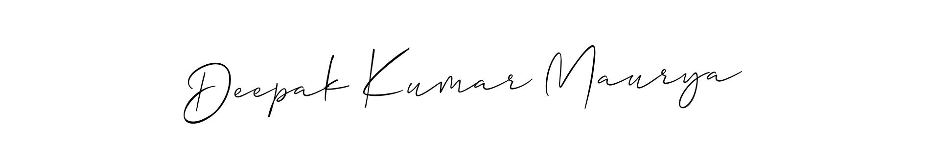 How to make Deepak Kumar Maurya name signature. Use Allison_Script style for creating short signs online. This is the latest handwritten sign. Deepak Kumar Maurya signature style 2 images and pictures png