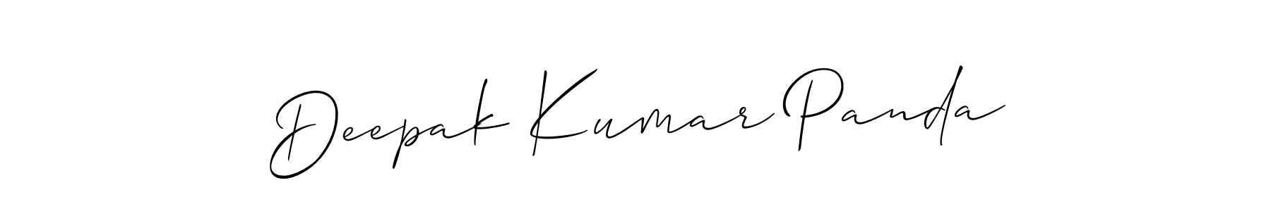 Allison_Script is a professional signature style that is perfect for those who want to add a touch of class to their signature. It is also a great choice for those who want to make their signature more unique. Get Deepak Kumar Panda name to fancy signature for free. Deepak Kumar Panda signature style 2 images and pictures png