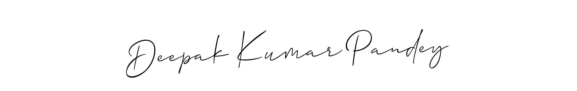 Deepak Kumar Pandey stylish signature style. Best Handwritten Sign (Allison_Script) for my name. Handwritten Signature Collection Ideas for my name Deepak Kumar Pandey. Deepak Kumar Pandey signature style 2 images and pictures png