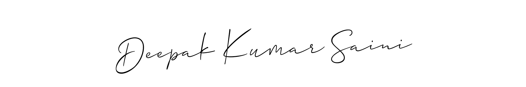 Create a beautiful signature design for name Deepak Kumar Saini. With this signature (Allison_Script) fonts, you can make a handwritten signature for free. Deepak Kumar Saini signature style 2 images and pictures png