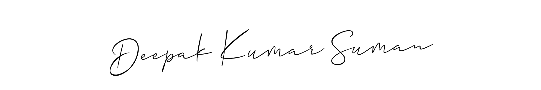 if you are searching for the best signature style for your name Deepak Kumar Suman. so please give up your signature search. here we have designed multiple signature styles  using Allison_Script. Deepak Kumar Suman signature style 2 images and pictures png