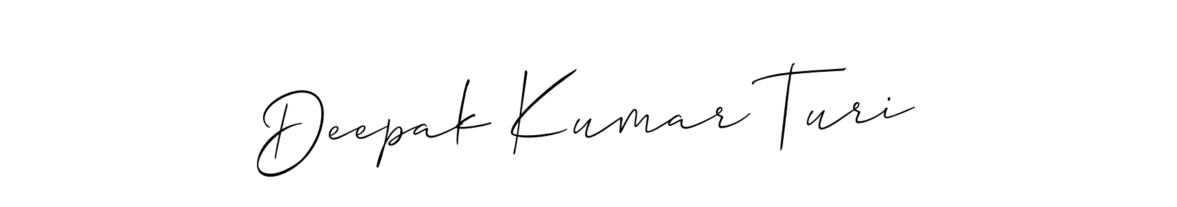 Deepak Kumar Turi stylish signature style. Best Handwritten Sign (Allison_Script) for my name. Handwritten Signature Collection Ideas for my name Deepak Kumar Turi. Deepak Kumar Turi signature style 2 images and pictures png