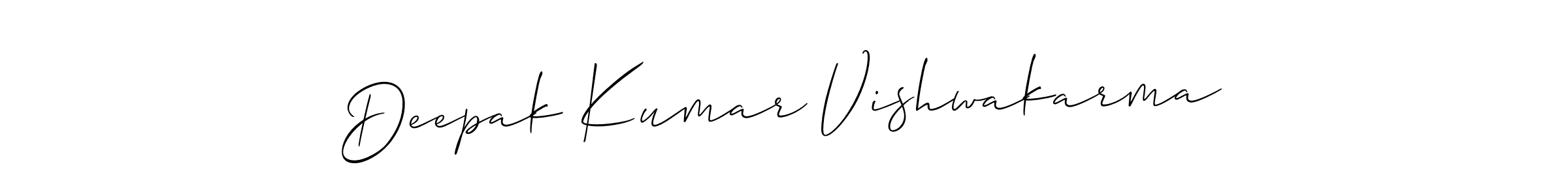 Deepak Kumar Vishwakarma stylish signature style. Best Handwritten Sign (Allison_Script) for my name. Handwritten Signature Collection Ideas for my name Deepak Kumar Vishwakarma. Deepak Kumar Vishwakarma signature style 2 images and pictures png