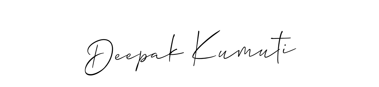 How to Draw Deepak Kumuti signature style? Allison_Script is a latest design signature styles for name Deepak Kumuti. Deepak Kumuti signature style 2 images and pictures png
