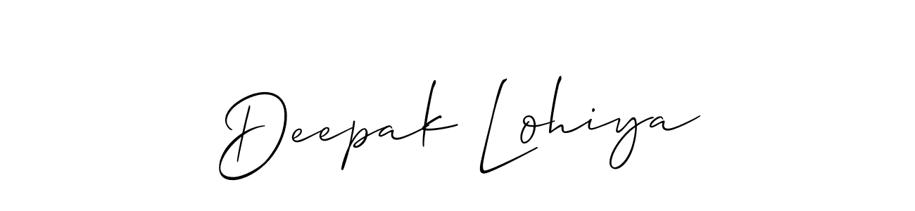 Also we have Deepak Lohiya name is the best signature style. Create professional handwritten signature collection using Allison_Script autograph style. Deepak Lohiya signature style 2 images and pictures png