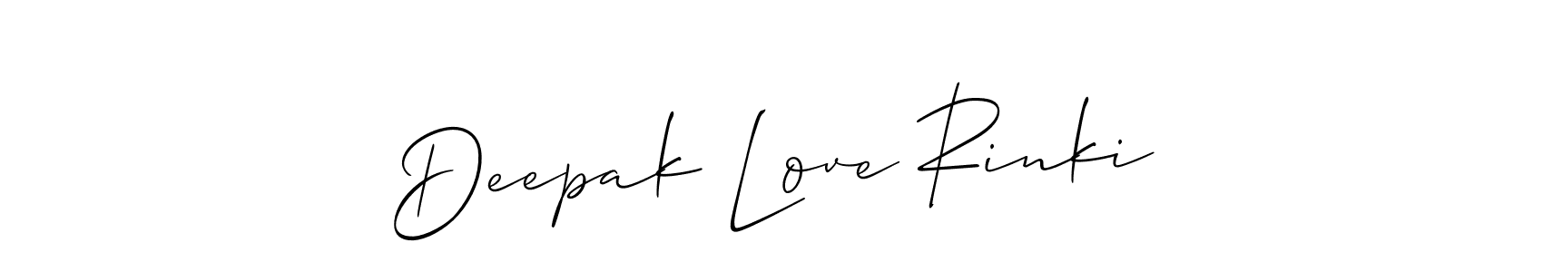Deepak Love Rinki stylish signature style. Best Handwritten Sign (Allison_Script) for my name. Handwritten Signature Collection Ideas for my name Deepak Love Rinki. Deepak Love Rinki signature style 2 images and pictures png