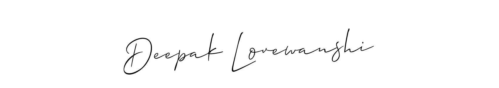 Also You can easily find your signature by using the search form. We will create Deepak Lovewanshi name handwritten signature images for you free of cost using Allison_Script sign style. Deepak Lovewanshi signature style 2 images and pictures png