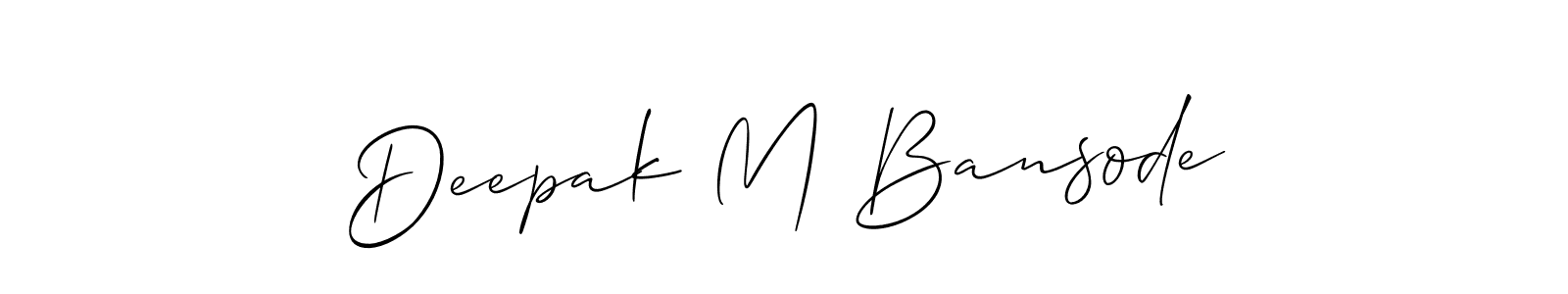 How to Draw Deepak M Bansode signature style? Allison_Script is a latest design signature styles for name Deepak M Bansode. Deepak M Bansode signature style 2 images and pictures png