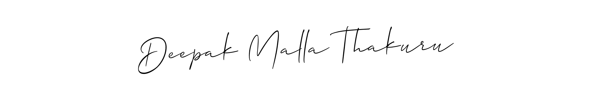 Create a beautiful signature design for name Deepak Malla Thakuru. With this signature (Allison_Script) fonts, you can make a handwritten signature for free. Deepak Malla Thakuru signature style 2 images and pictures png