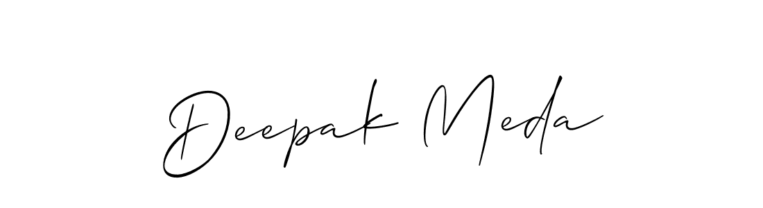 Similarly Allison_Script is the best handwritten signature design. Signature creator online .You can use it as an online autograph creator for name Deepak Meda. Deepak Meda signature style 2 images and pictures png